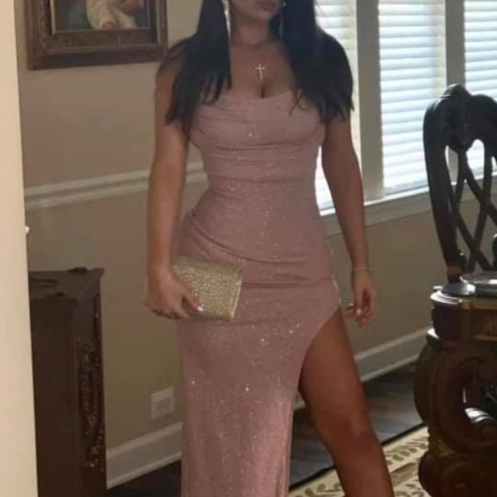 Glitter Party dress with slit size small